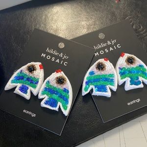 Sequins fish earrings